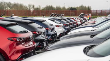 Mazda3s at Bristol port