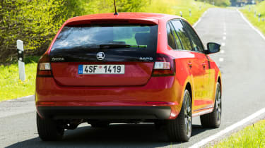 Looking more like a conventional hatch, the Spaceback outsells the standard Skoda Rapid in the UK