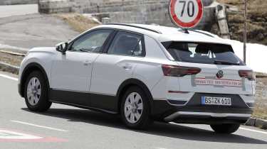 2025 Volkswagen T-Roc rear quarter spy shot