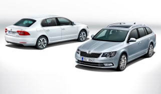 Skoda Superb 2013 front and rear hatchback and estate