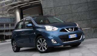 Nissan Micra hatchback 2013 front quarter cornering
