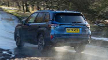 Subaru Forester UK rear quarter driving