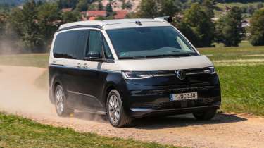 Volkswagen California driving dirt road