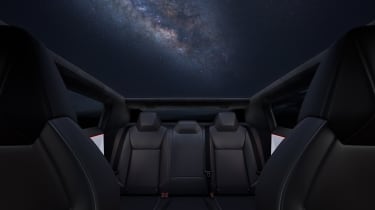 Tesla Cybertruck rear seats view