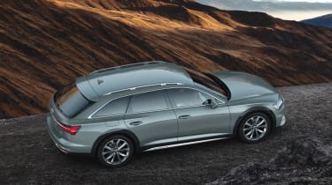 New 2019 Audi A6 Allroad estate - rear side view driving 