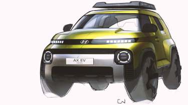 Hyundai Inster Cross sketch front