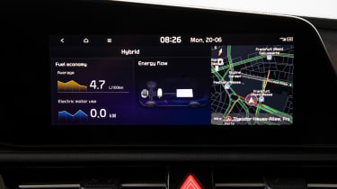 Kia Niro SUV hybrid infotainment display