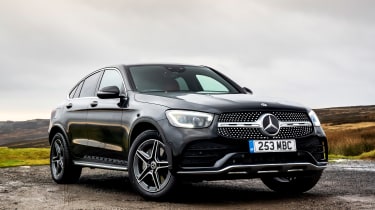 Mercedes GLC Coupe SUV front 3/4 static