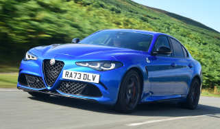 Alfa Romeo Giulia Quadrifoglio front quarter driving