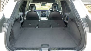 Mercedes EQS SUV boot seats folded
