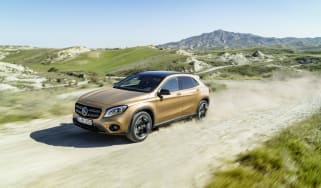 Pick the potent 376bhp GLA 45 AMG model and you’ll find new spoilers front and rear and two-tone alloy wheels