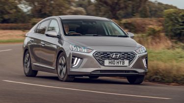 Hyundai Ioniq Hybrid review front conering