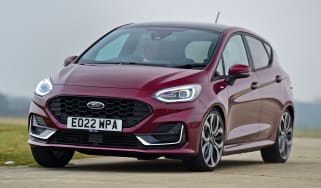 Facelifted Ford Fiesta driving