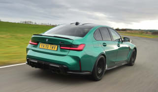 BMW M3 Competition saloon - rear 3/4 view