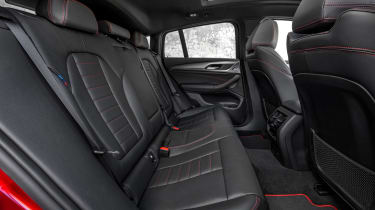 BMW X4 interior shot, rear seats, looking to left