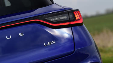 Lexus LBX UK rear badge