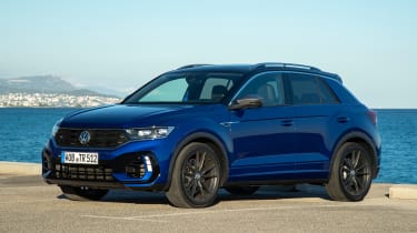 Volkswagen T-Roc R SUV front 3/4 driving