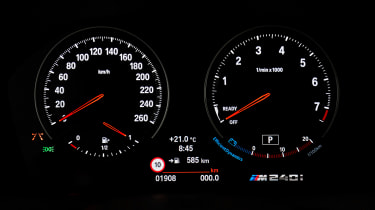 2017 BMW M240i dials