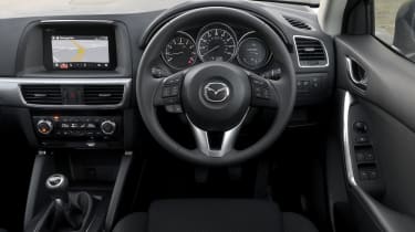 The CX-5 has a high-quality, if somewhat plain-looking, interior