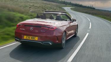 Mercedes CLE Cabriolet driving into distance