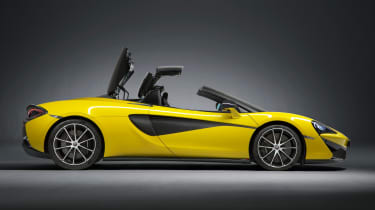 The McLaren 570S Spider offers extreme speed, pin-sharp handling and folding hard top roof