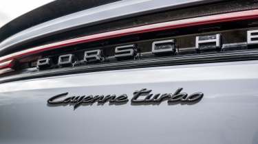 Porsche Cayenne Coupe Turbo E-Hybrid boot logo