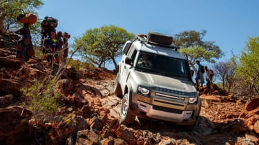 Land Rover Defender SUV hill descent