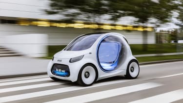 Rather than having owners, the Vision EQ ForTwo will be called upon via smartphone app