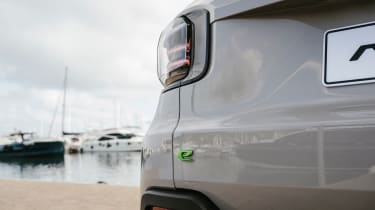 Jeep Avenger e-Hybrid rear badge view