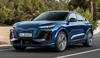 Audi Q6 Sportback e-tron driving front quarter