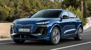 Audi Q6 Sportback e-tron driving front quarter