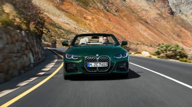 2020 BMW 4 Series Convertible driving - front end