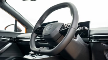 MG4 hatchback UK steering wheel