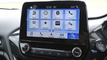 Ford Fiesta ST hatchback infotainment display