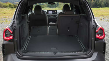 BMW X3 SUV boot with seats folded