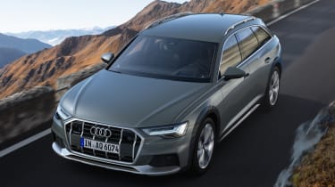 New 2019 Audi A6 Allroad estate - aerial view driving 