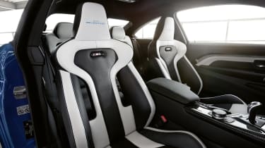 BMW M4 M Heritage Edition seats - white and black