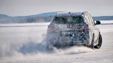 BMW iX1 winter testing rear