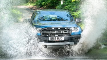 Ford Ranger Raptor pickup water splash