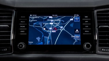 On the Skoda Kodiaq, sat-nav is only standard on SE L models and above