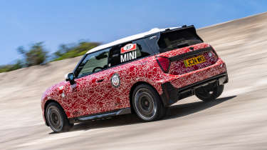 MINI JCW E prototype rear quarter