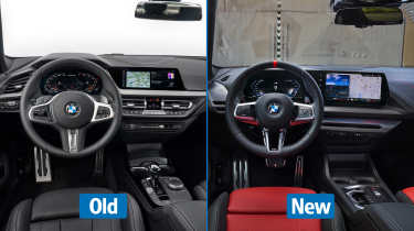 BMW M235 Gran Coupe interior side by side