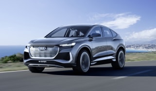 Audi Q4 Sportback e-tron driving