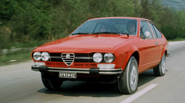 Based on the humble Alfetta saloon. the sleek GTV became a true classic once the famous Alfa Romeo V6 was installed