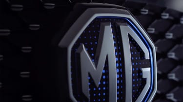 MG ZS EV backlit badge