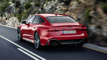 Audi RS7 driving - rear view