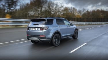 Land Rover Discovery Sport PHEV driving - rear view