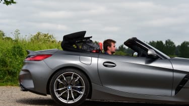 BMW Z4 roadster facelift roof down