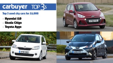 Top 3 used city cars for £6,000