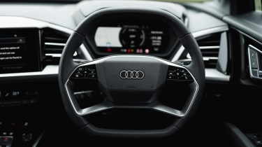 Audi Q4 e-tron SUV steering wheel